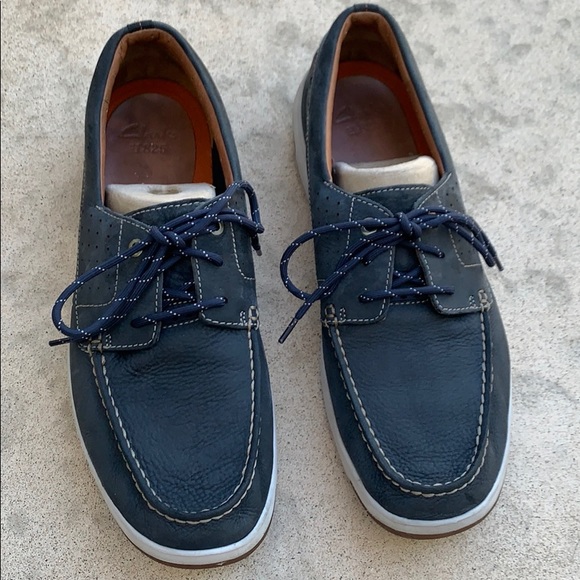 clarks unstructured boat shoes